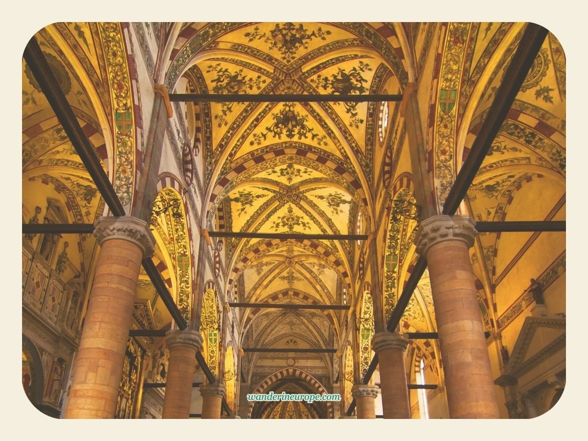 A Guide to Discovering Verona: Its Beauty, History & Romance 53 Architecture inside the must-see churches in Verona, Italy