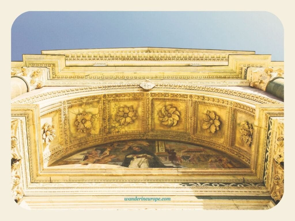 An Explorer’s Guide to the Architecture and Art of Florence 22 Elaborate portal with frescoes and stuccos, Basilica of Santa Maria Novella, Florence, Italy