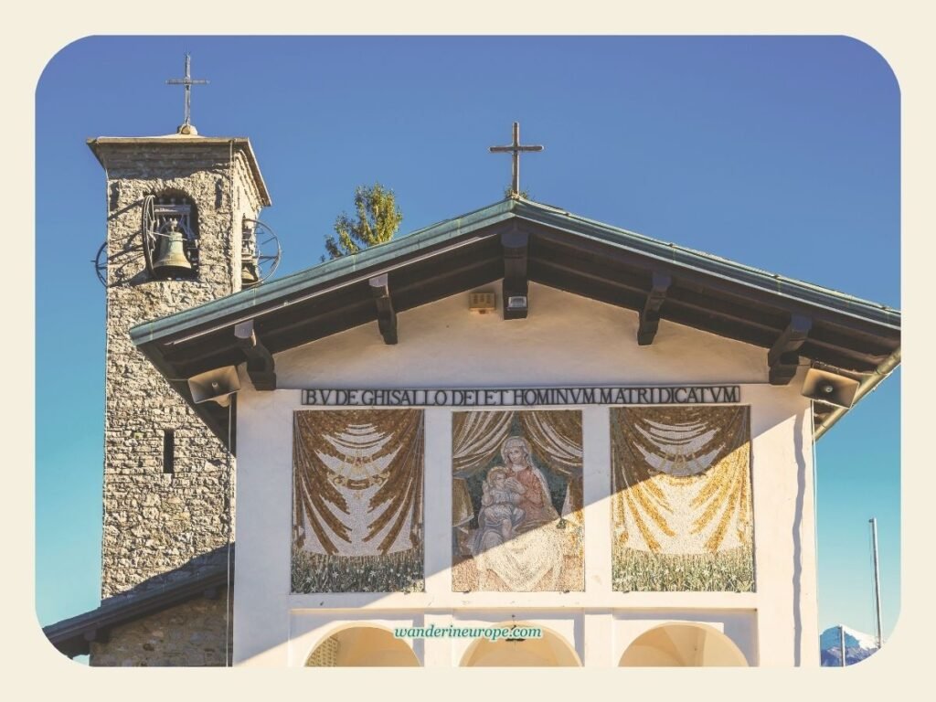Witness Lake Como’s Stunning Beauty from These 10 Spots 49 Facade artwork of Madonna del Ghisallo in Magreglio, Lake Como, Italy