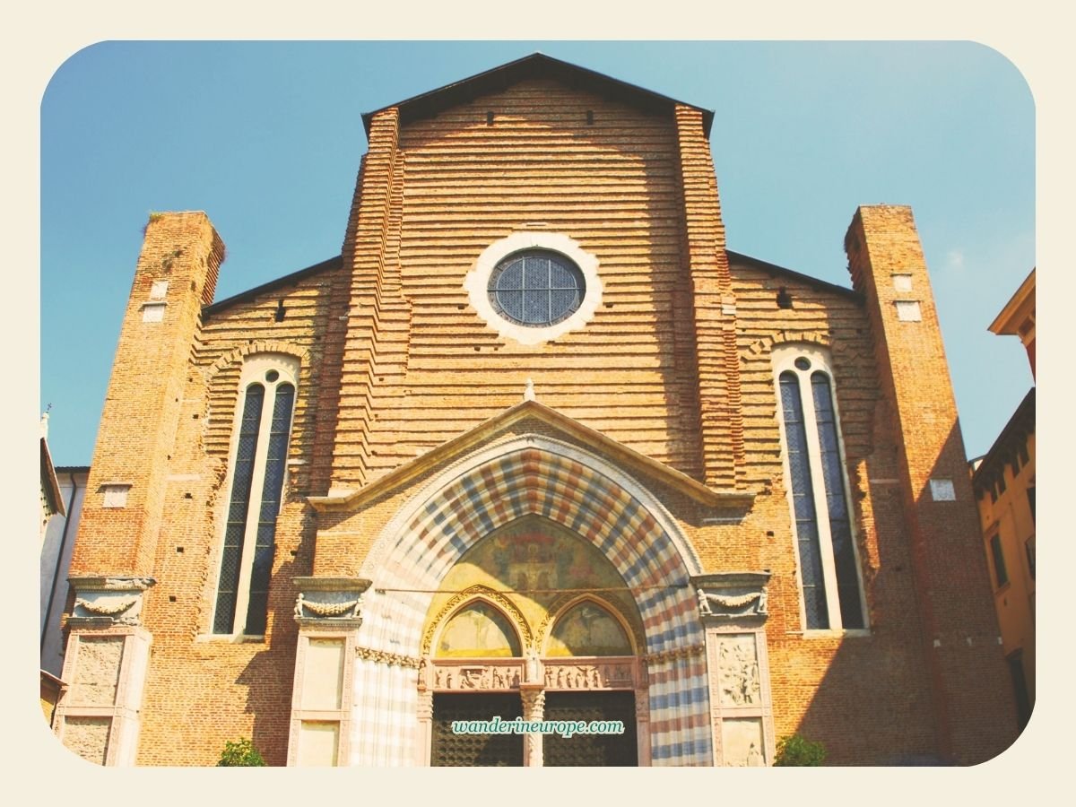 A Guide to Discovering Verona: Its Beauty, History & Romance 26 Facade of Sant’Anastasia church, one of the must-see architectural attractions in Verona, Italy