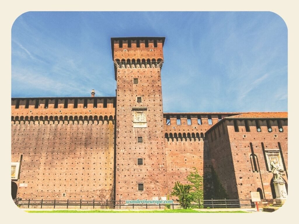 The Ultimate Explorer’s Guide to a Well-Rounded Milan Trip 21 Imposing wall and tower ofCastello Sforzesco, Milan, Italy