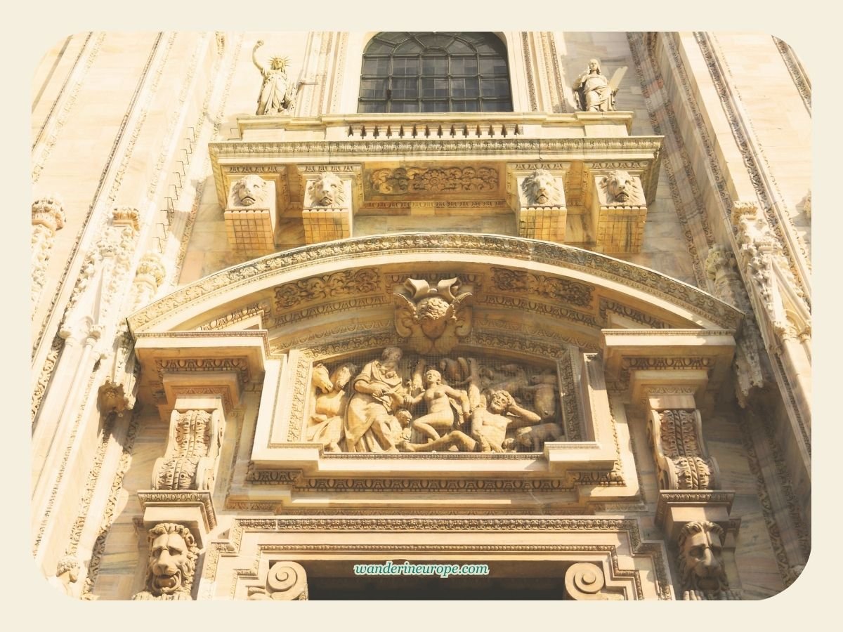 The Ultimate Explorer’s Guide to a Well-Rounded Milan Trip 5 Intricate tympanum of Duomo di Milano, Milan, Italy