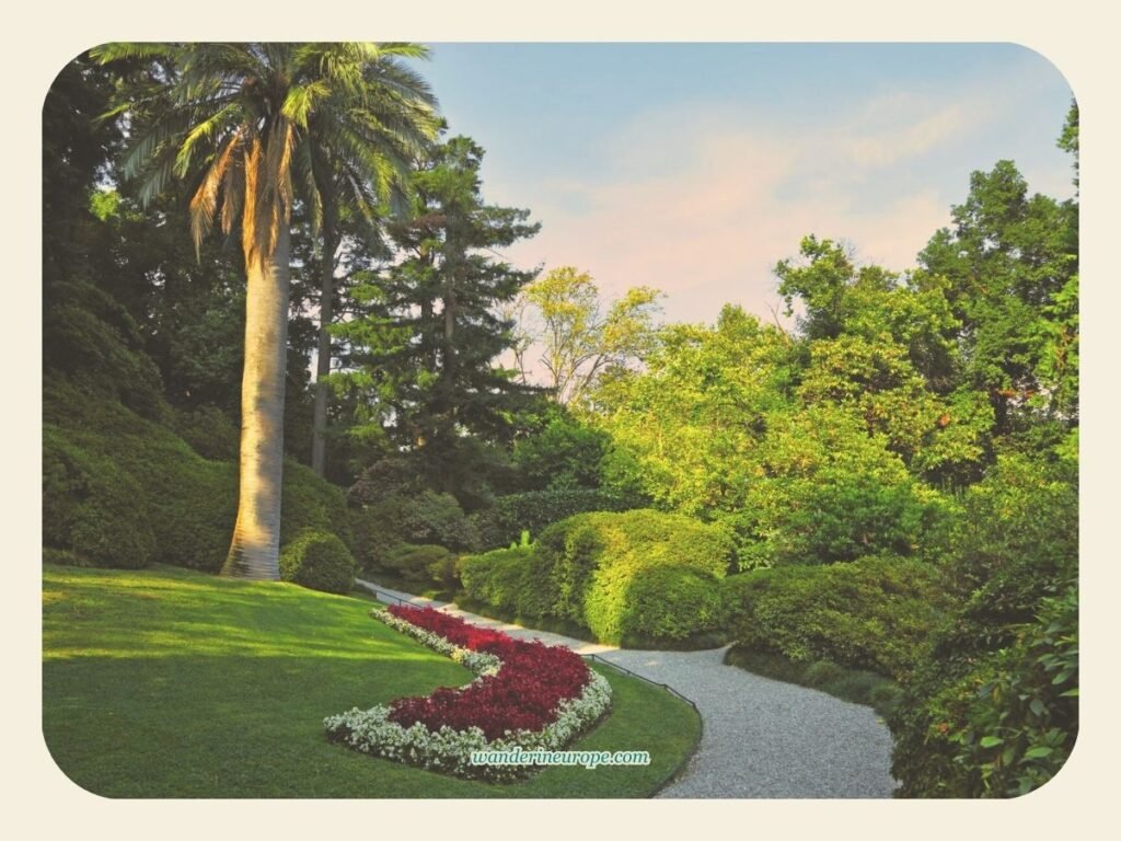 Lovely walking trails in VIlla Carlotta, Lake Como, Italy