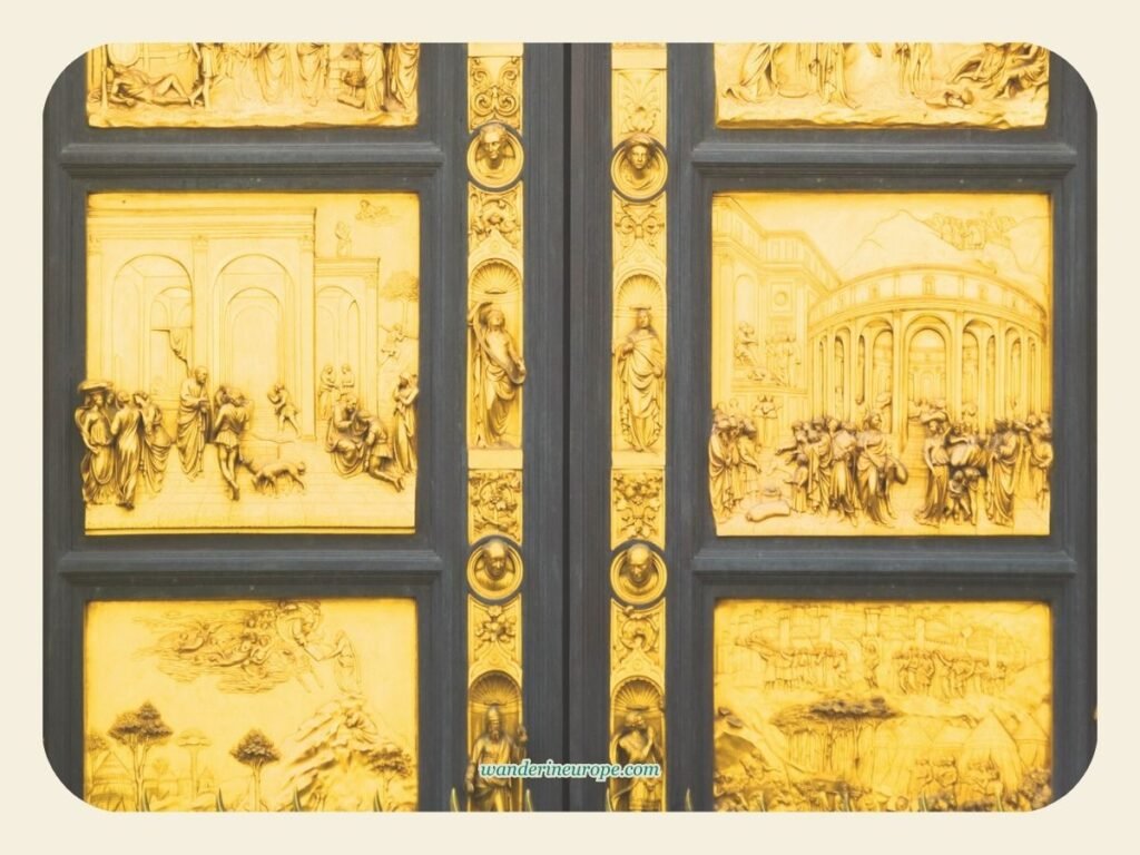 An Explorer’s Guide to the Architecture and Art of Florence 11 Lower part of the famous door of Baptistery, Florence, Italy