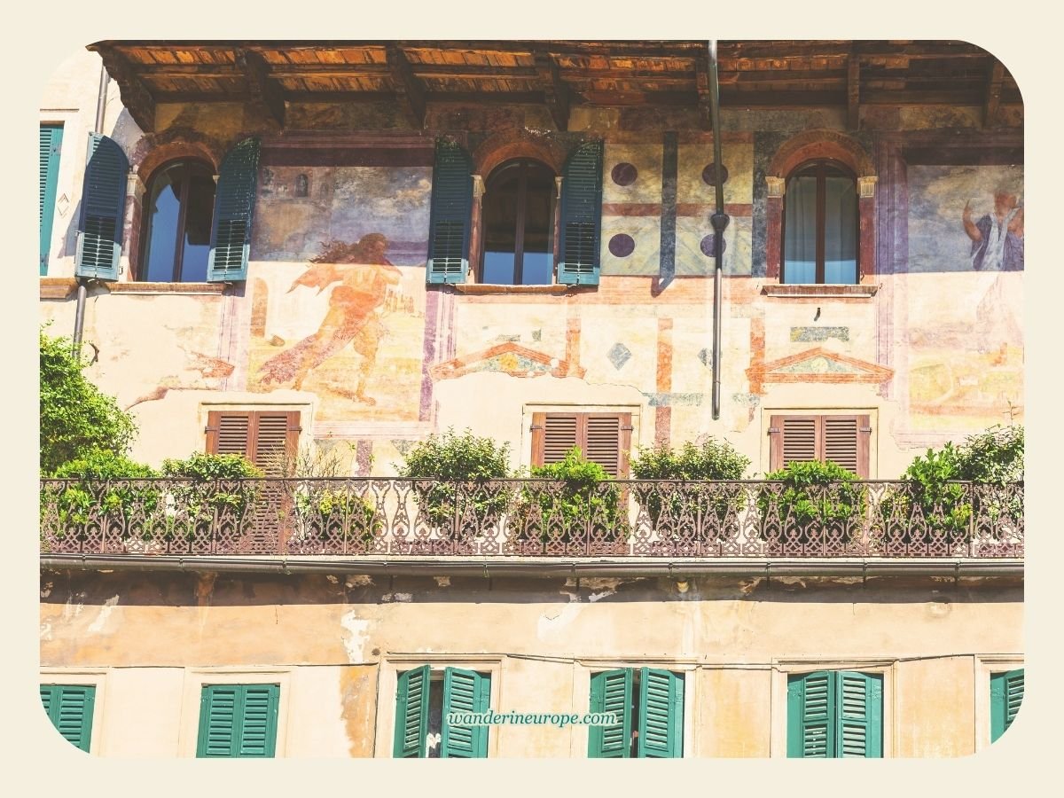A Guide to Discovering Verona: Its Beauty, History & Romance 45 More quaint looking houses in Piazza Erbe, Citta Antica, one of the must-see architectural attractions in Verona, Italy