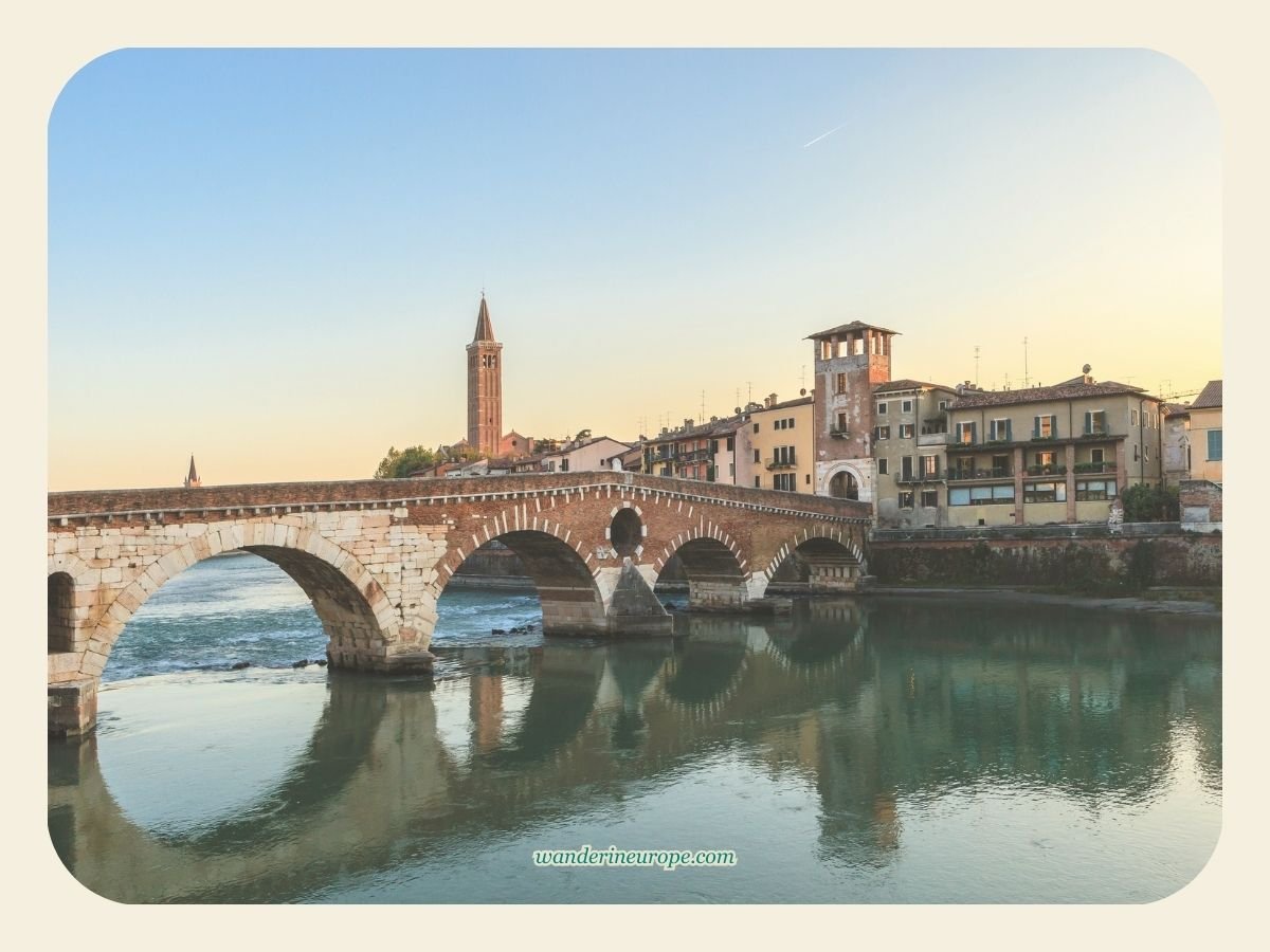 A Guide to Discovering Verona: Its Beauty, History & Romance 37 Ponte Pietra, one of the must-see architectural attractions in Verona, Italy
