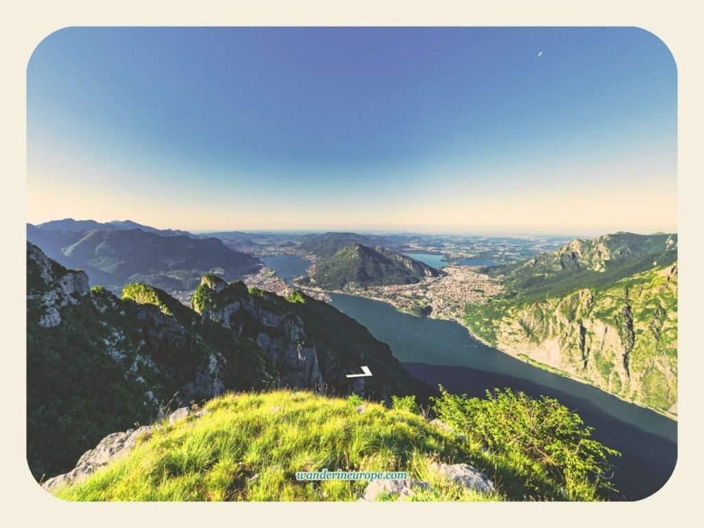 Scenic views from Belvedere Parco Valentino, Lake Como, Italy