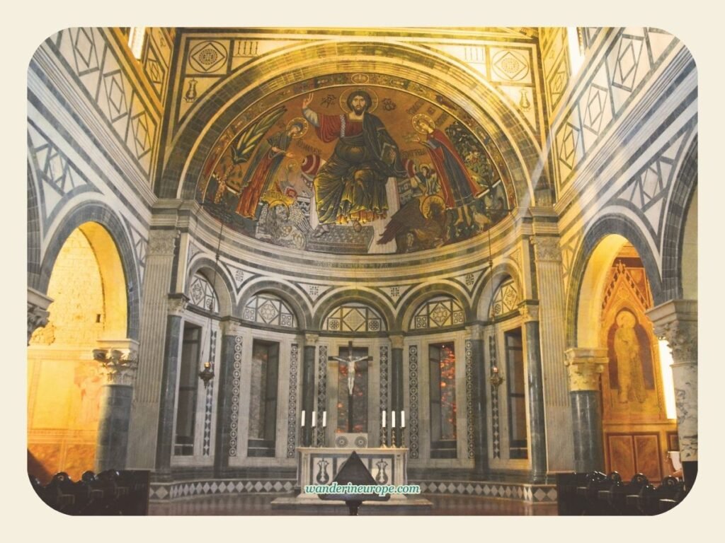 An Explorer’s Guide to the Architecture and Art of Florence 58 Stunning mosaic above the altar of Saint Minias on the Mountain church, Florence, Italy