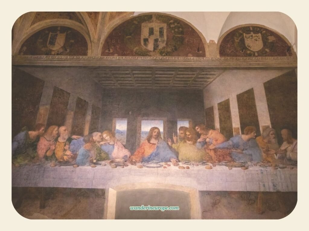 The original painting of the Last Supper in Milan, Italy