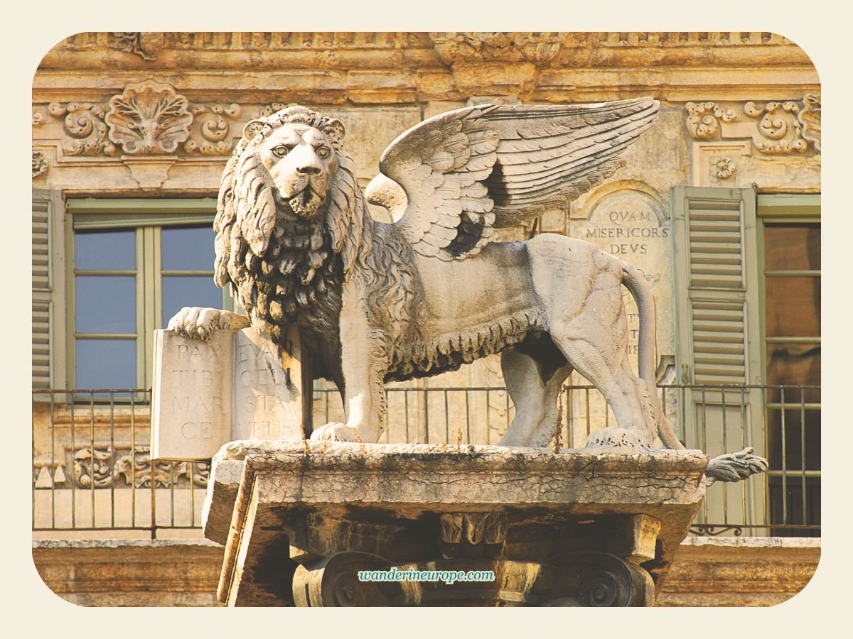 Four Great Ways to Enjoy a One-Day Visit to Verona 12 Venetian lion statue in Verona, Italy