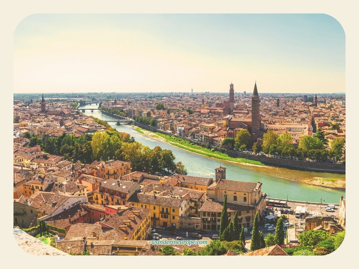 A Guide to Discovering Verona: Its Beauty, History & Romance 42 View from Castel San Pietro, one of the must-see architectural attractions in Verona, Italy