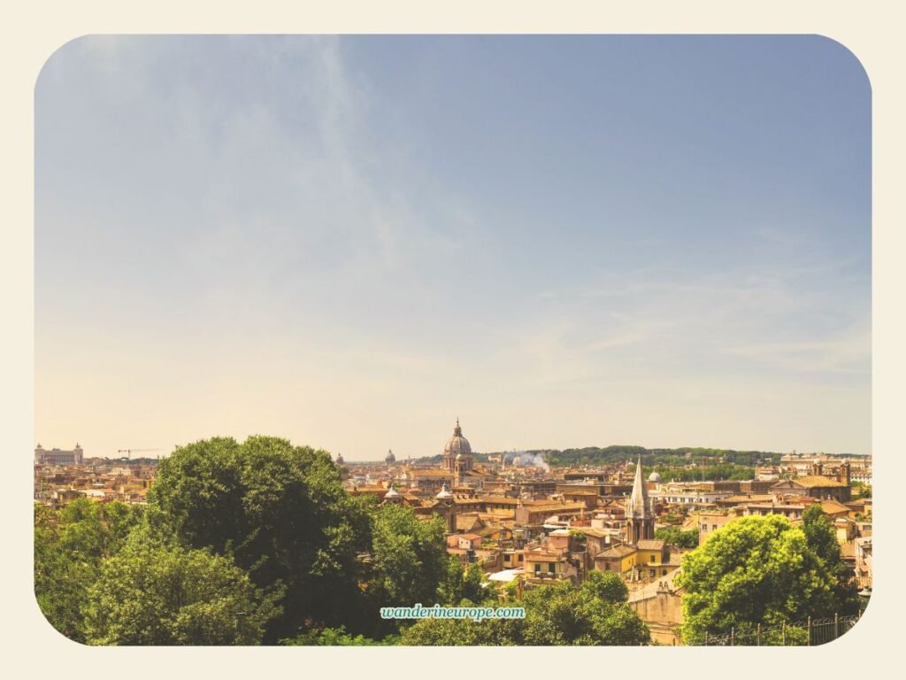 View from Giardino degli Aranci, Rome, Italy