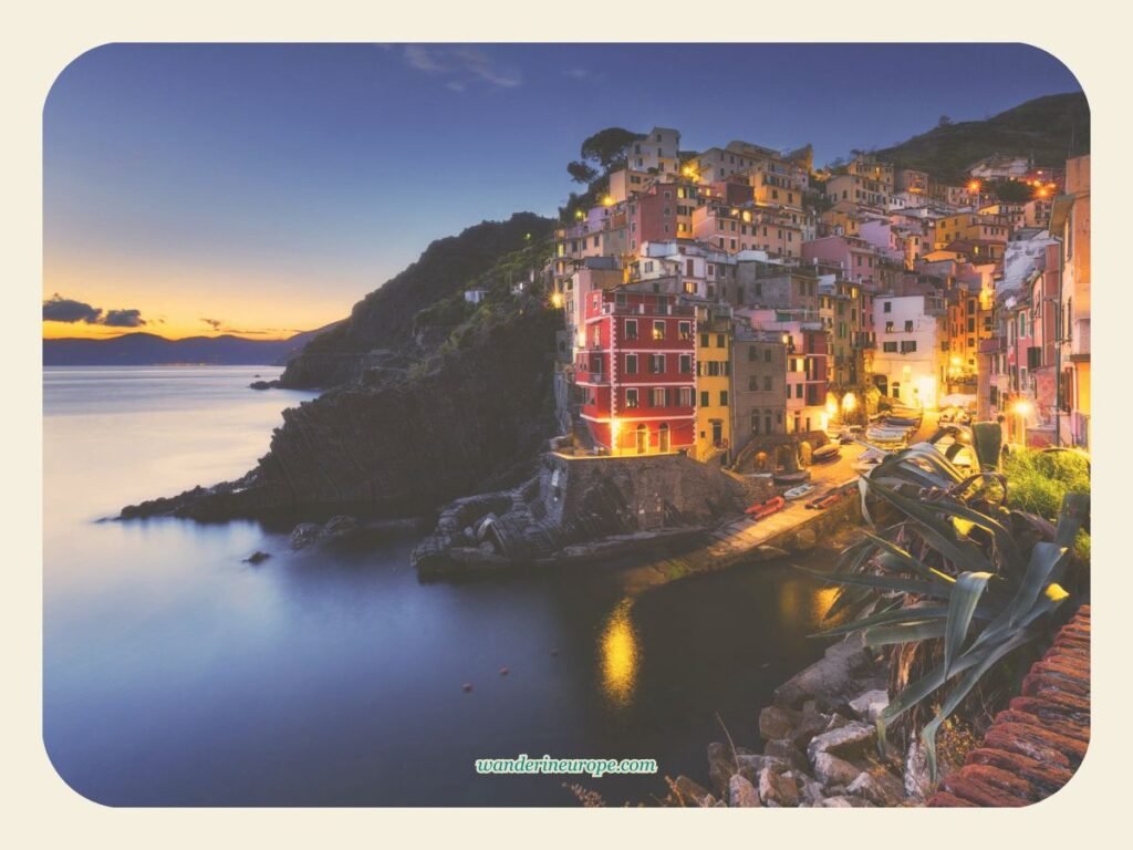 View from Riomaggiore Via San Giacomo, Cinque Terre, Northern Italy