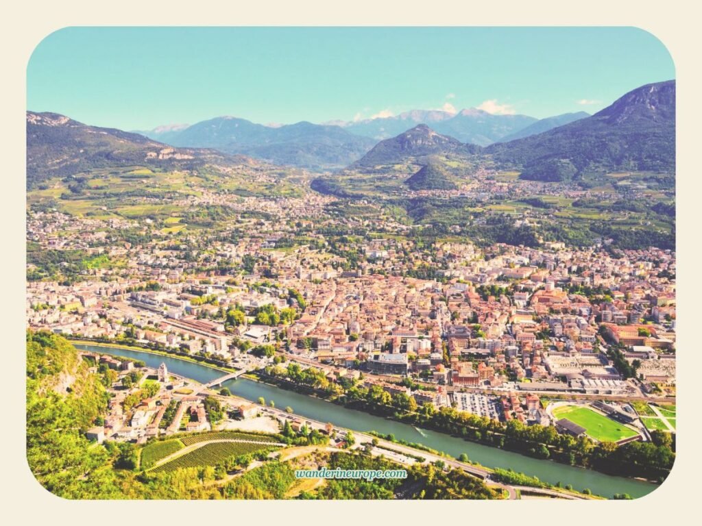 View from Sardagna, Trento, Italy