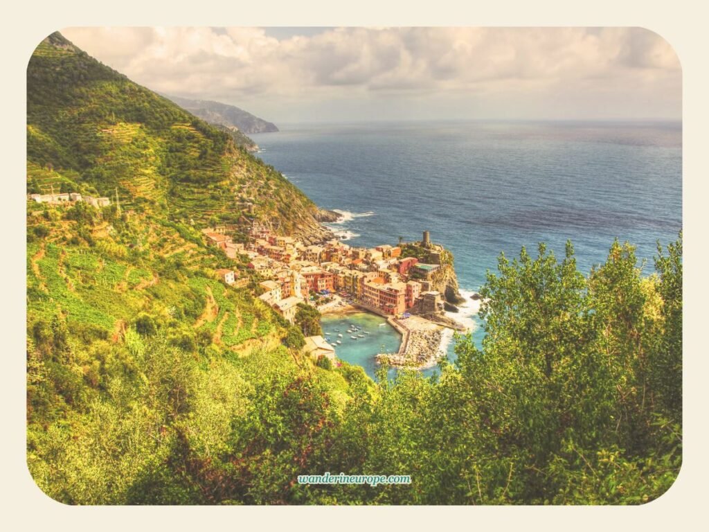 View from Vernazza Lookout, Cinque Terre, Northern Italy