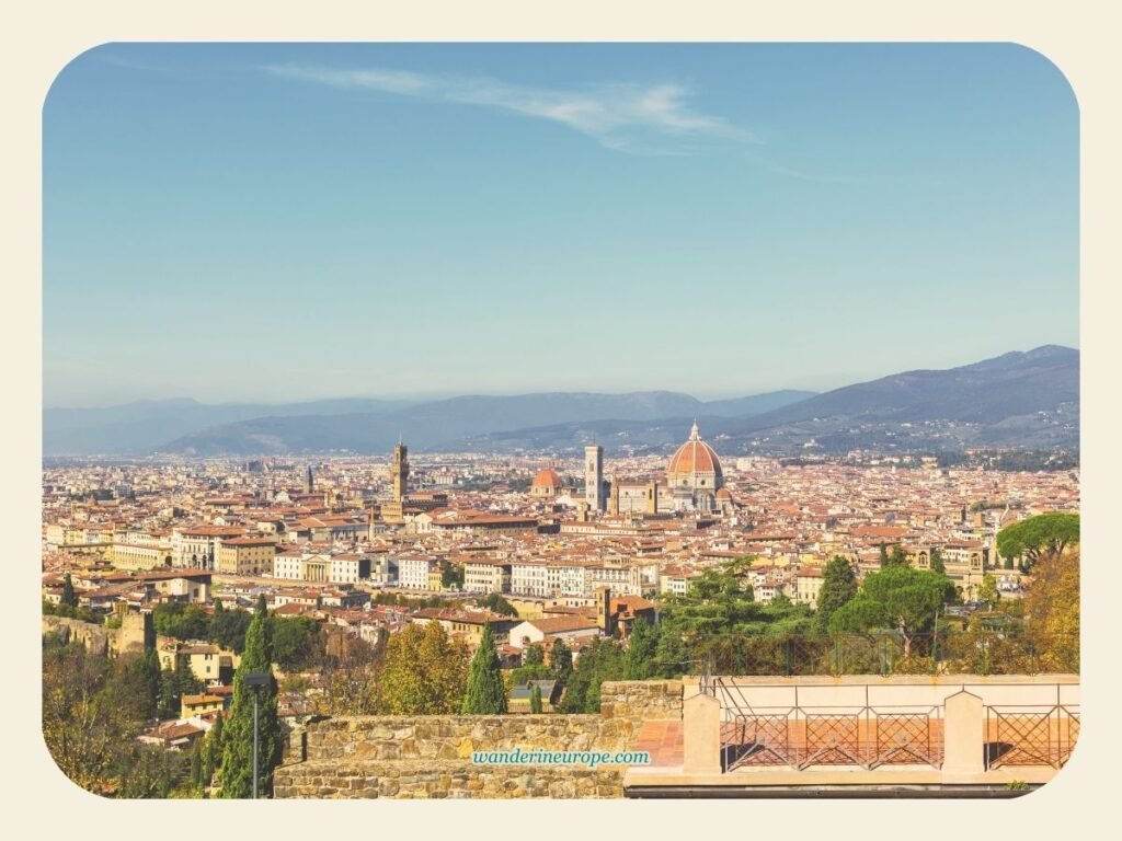 An Explorer’s Guide to the Architecture and Art of Florence 60 View of the city from Abbey of Saint Minias on the Mountain, Florence, Italy