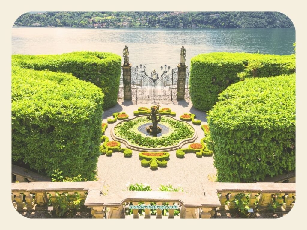 Witness Lake Como’s Stunning Beauty from These 10 Spots 35 View of the fountain and lake Como from Villa Carlotta, Lake Como, Italy