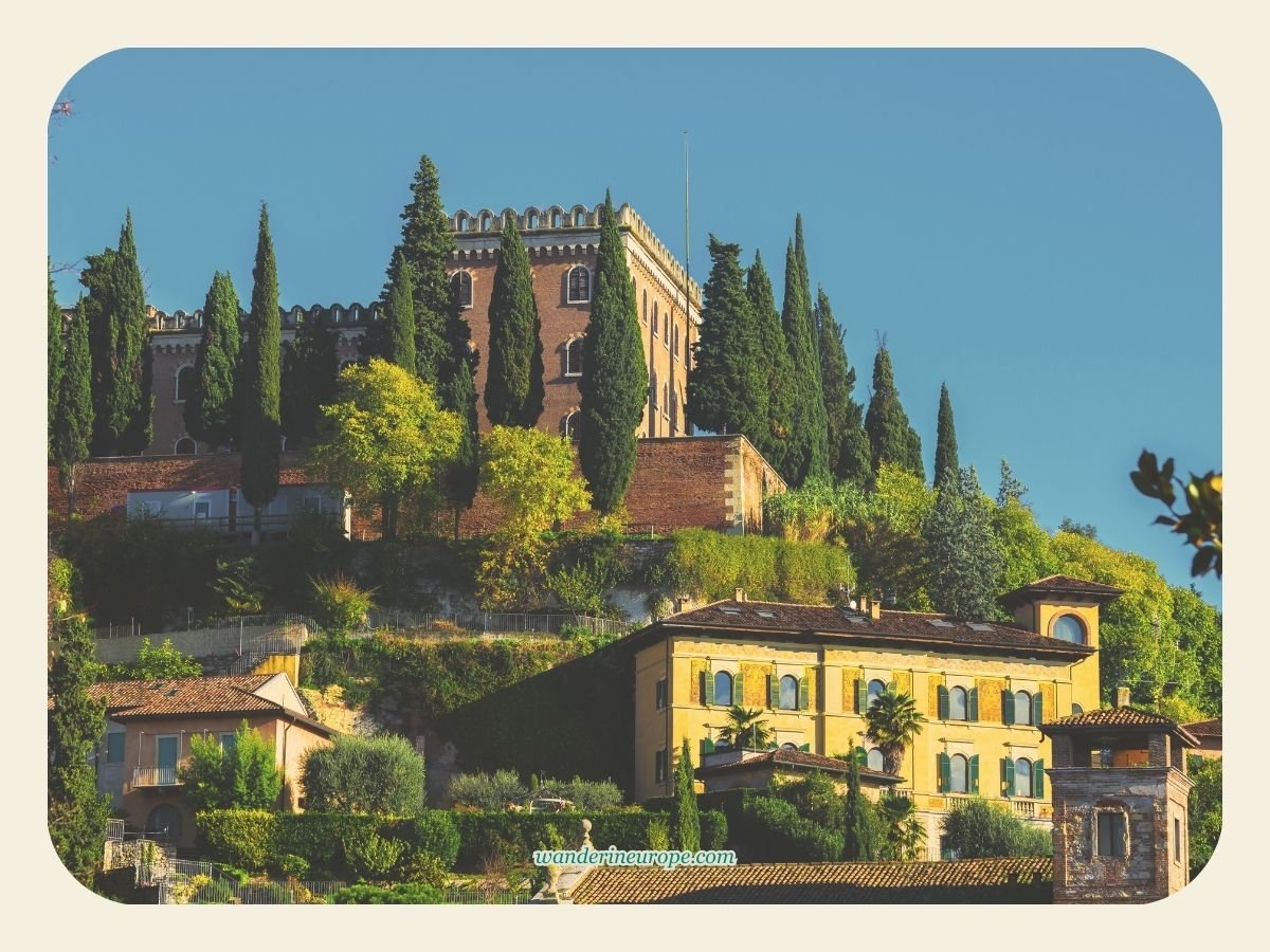 A Guide to Discovering Verona: Its Beauty, History & Romance 40 Zoom in shot of Castel San Pietro, one of the must-see architectural attractions in Verona, Italy
