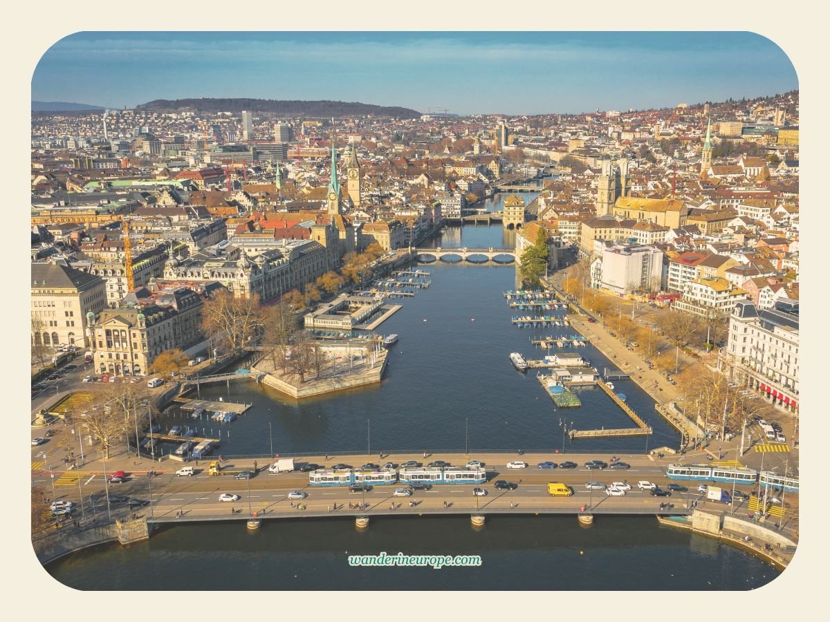 Why Zurich Deserves a Spot on Your Switzerland Itinerary 7 A drone shot of the city, Photo inspiration, Zurich, Switzerland