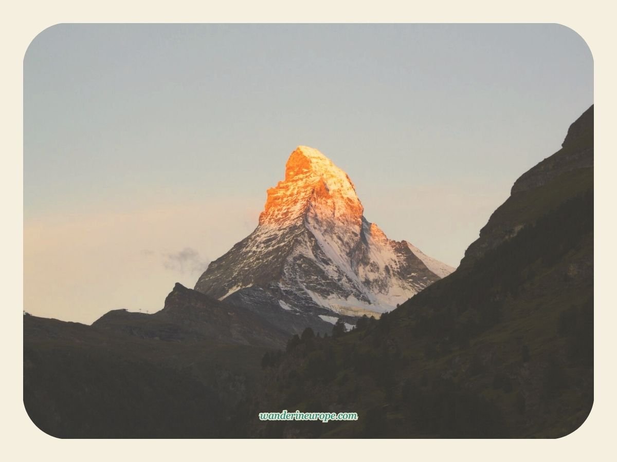 Discover the Best of Zermatt: A Guide to Amazing Experiences 6 Alpen glow of Matterhorn from Zermatt, Switzerland