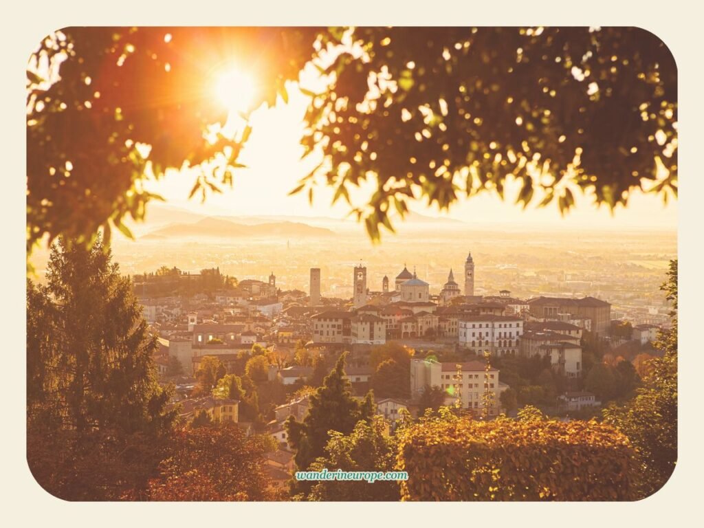 Bergamo, the 12th nearest city to the Swiss Alps, Switzerland