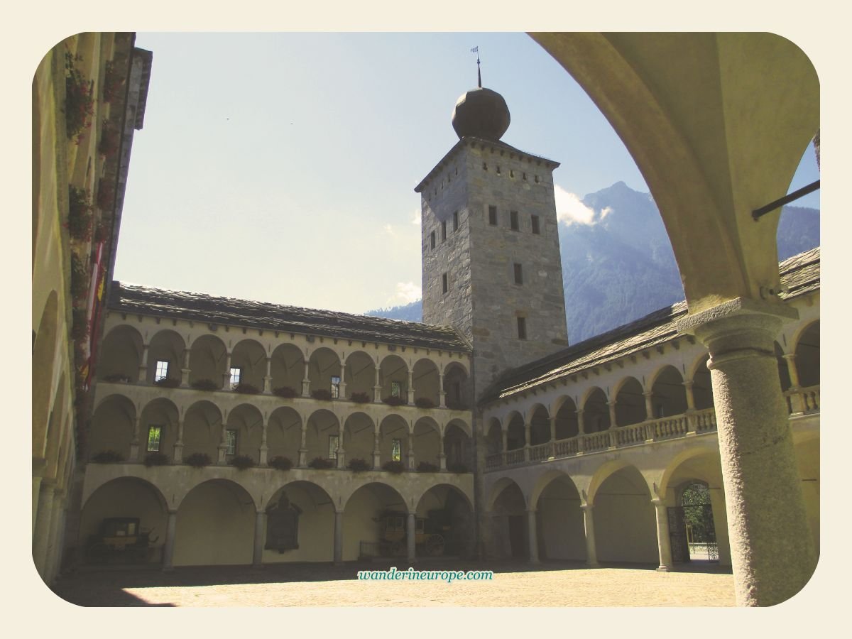 Courtyard of Stockalper Palace, Brig, Switzerland
