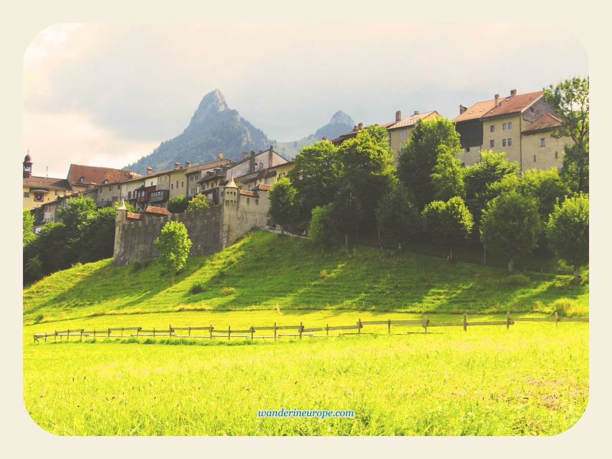 Coutryside vibes just outside the medieval center of Gruyeres, Switzerland