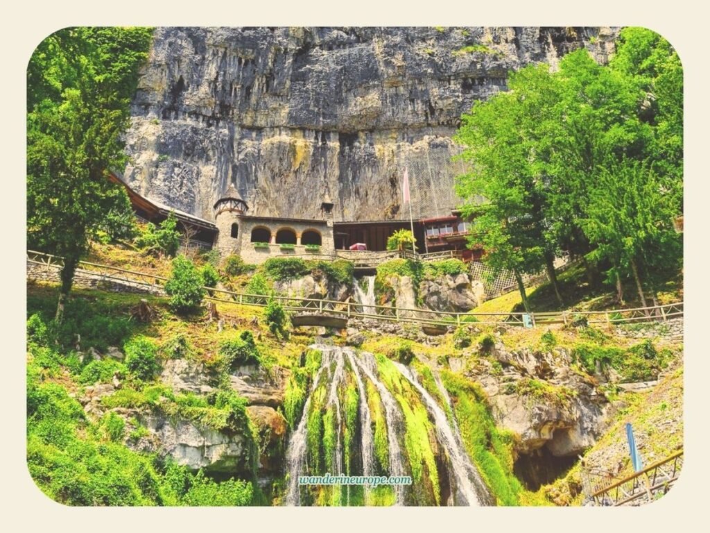 Entrance of Saint Beatus Caves, a destination of this Interlaken itinerary, Switzerland