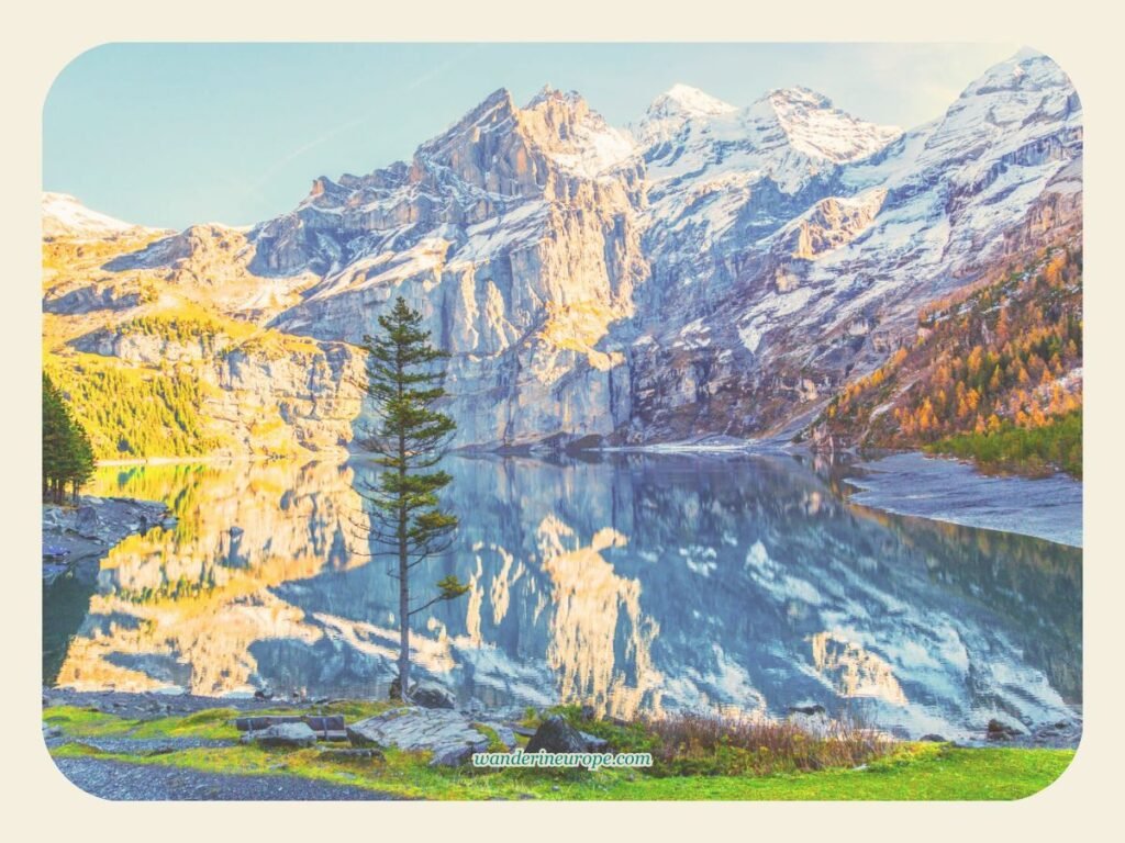 Golden Hour in Oeschinensee, Kandersteg, Switzerland