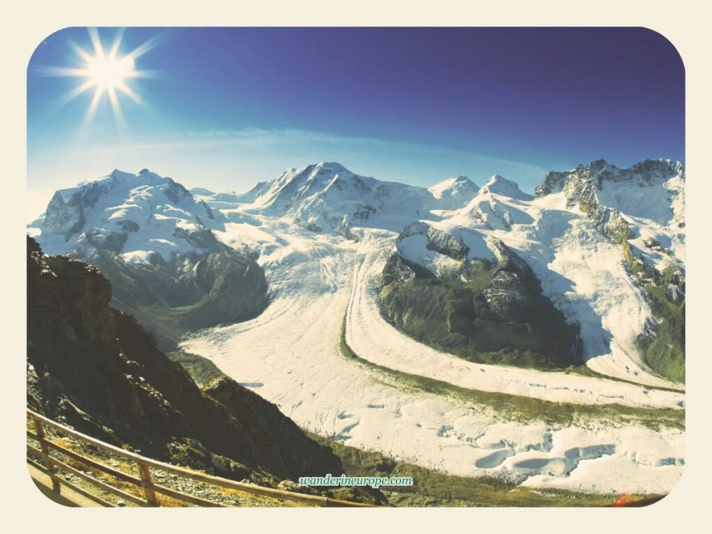 Gorner Glacier from Gornergrat, Zermatt, Switzerland