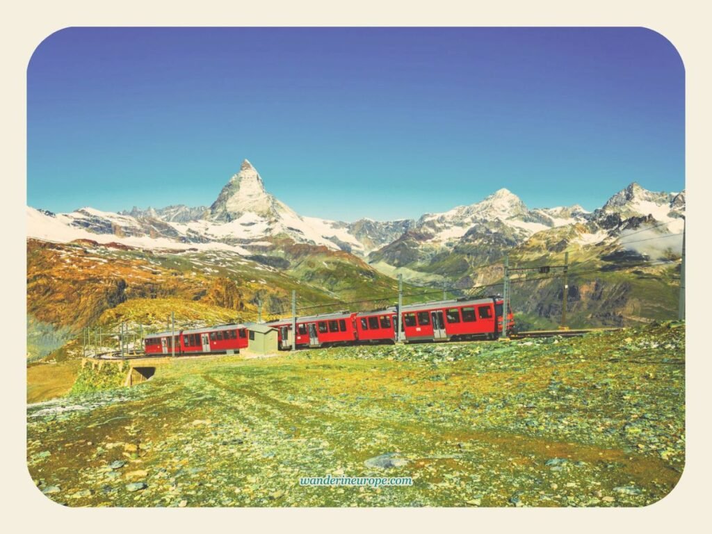 Gornergrat cogwheel train, Zermatt, Switzerland