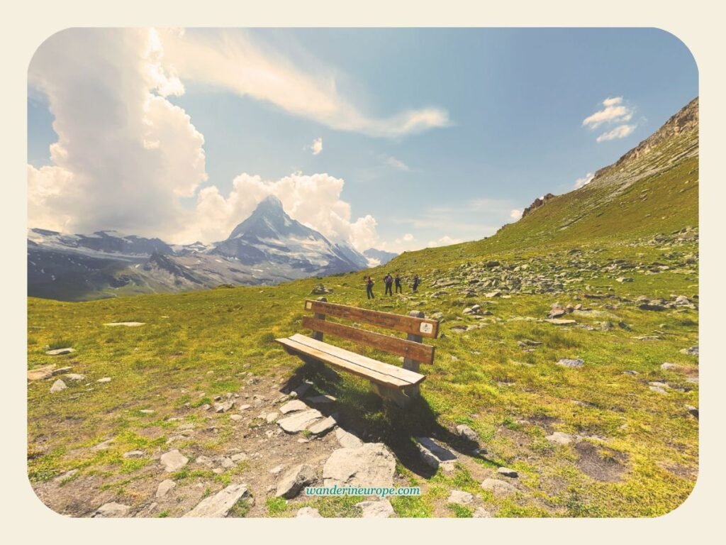 Höhbalmen and its iconic bench, Zermatt, Switzerland