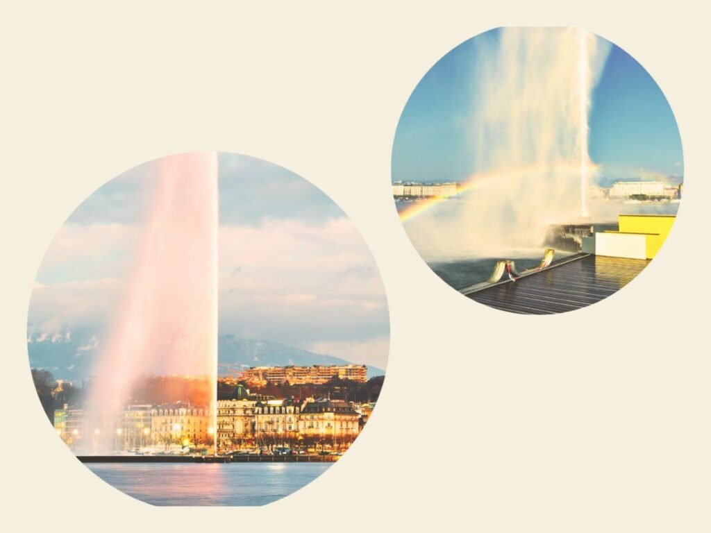 Jet D'eau Fountain, Geneva, Switzerland