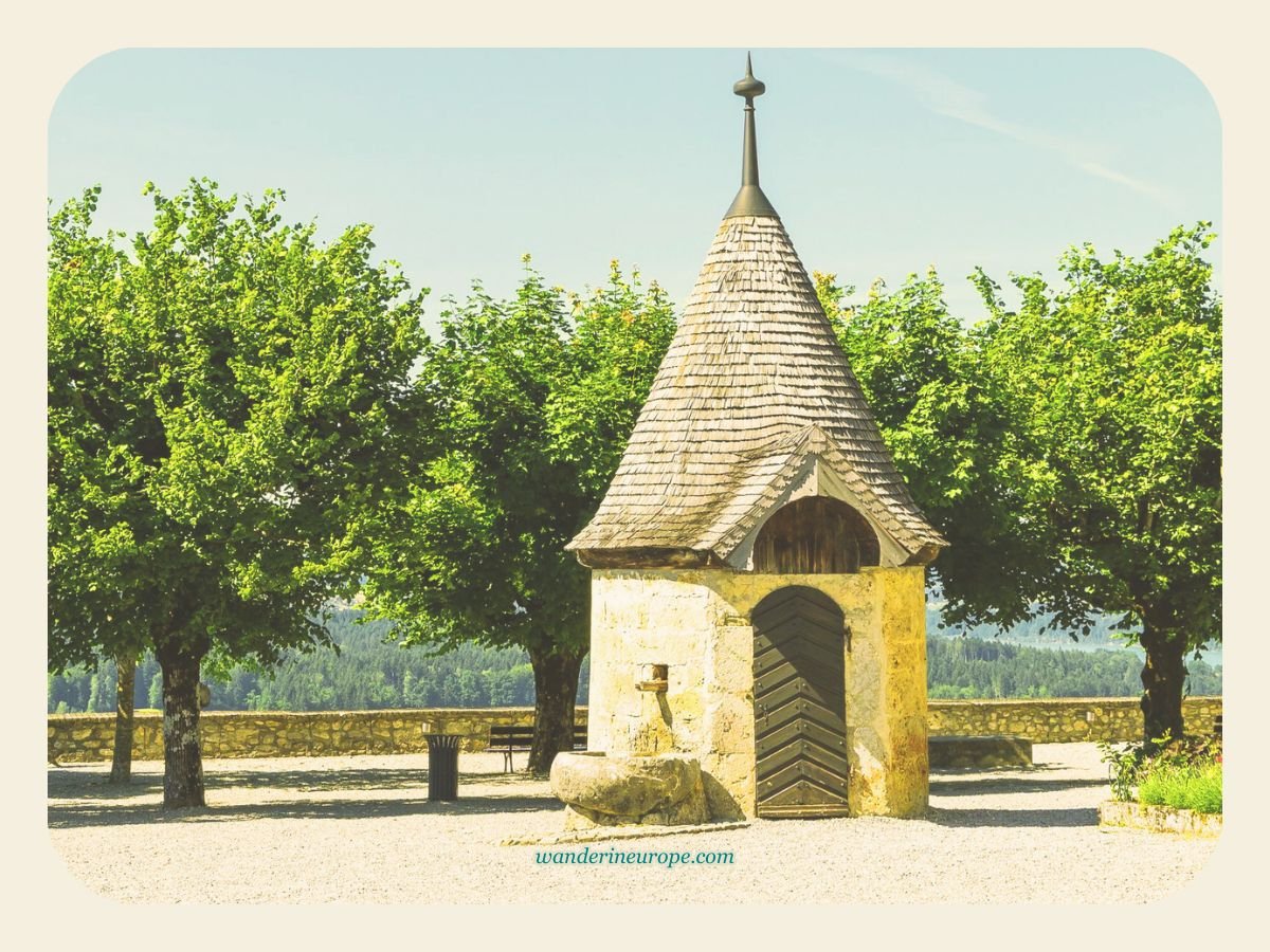 Medieval structures in Gruyeres, Switzerland