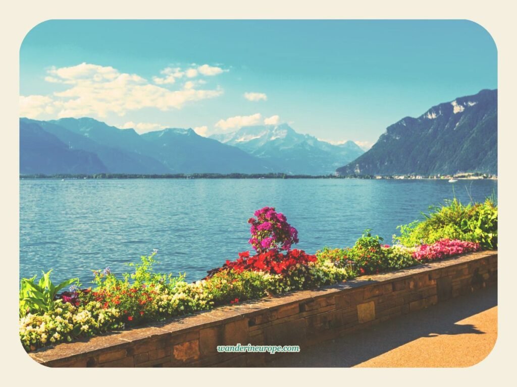 Montreux lakeshore promenade, Montreux, Switzerland