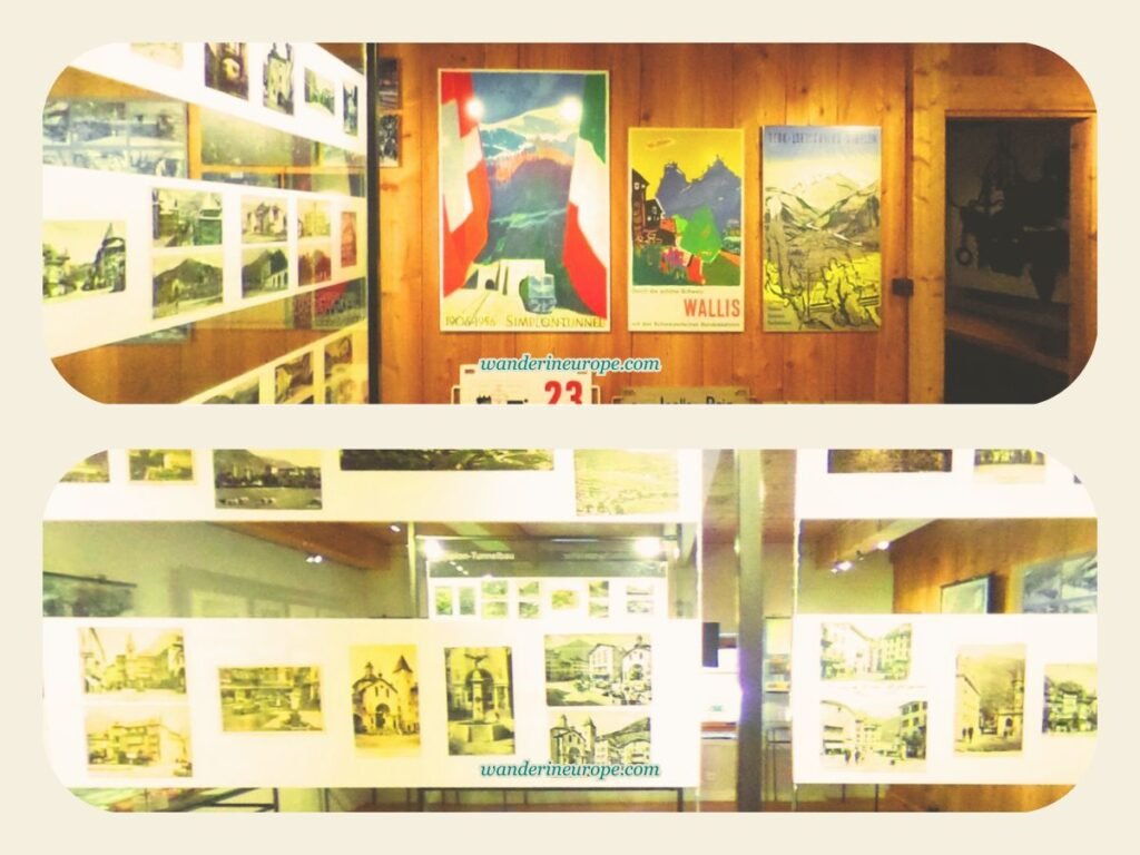 Photos and posters inside Museo Sempione in Simplon Dorf, Simplon Pass, Brig, Switzerland