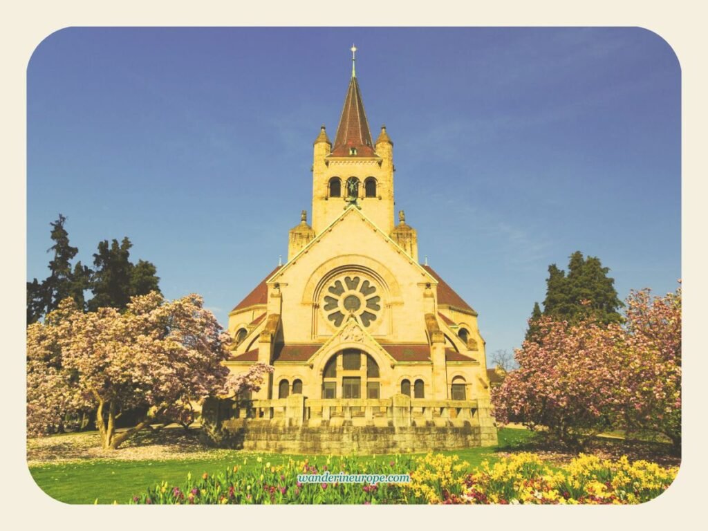 Saint Paul's Church springtime, Basel, Switzerland