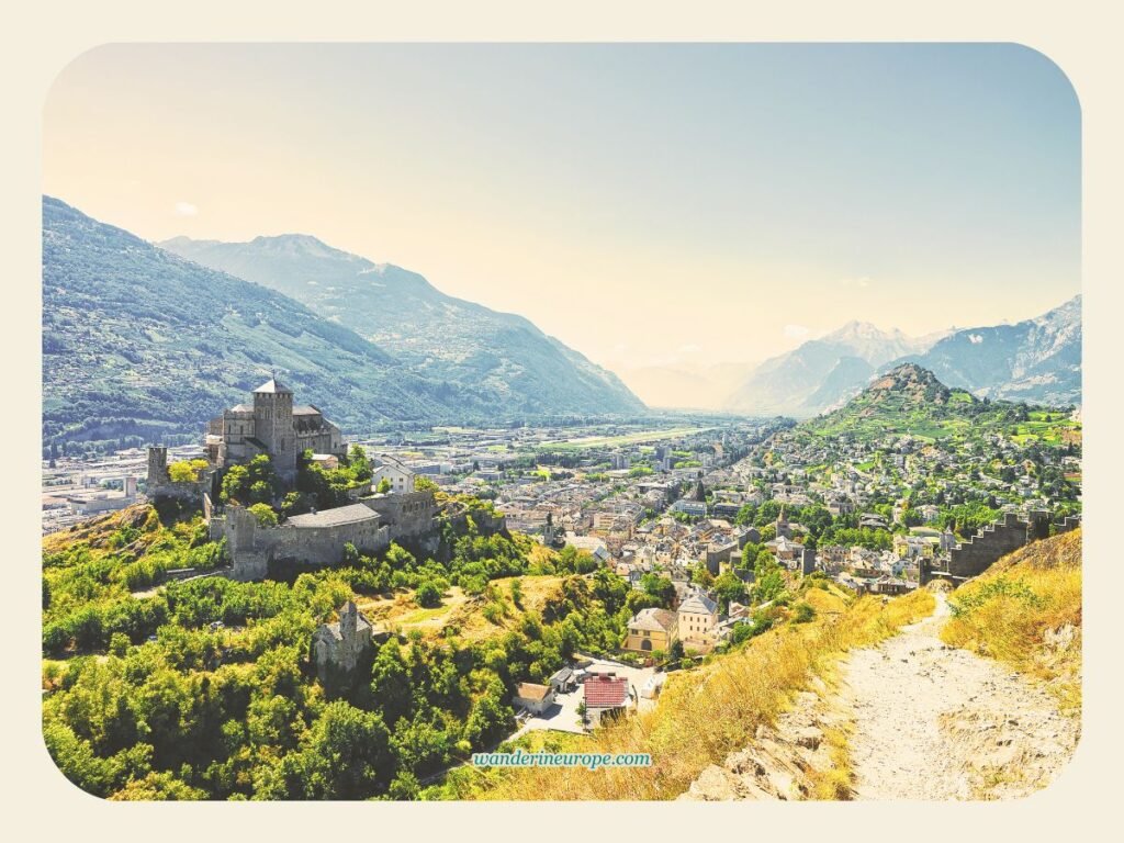 Sion, the 5th nearest city to the Swiss Alps, Switzerland