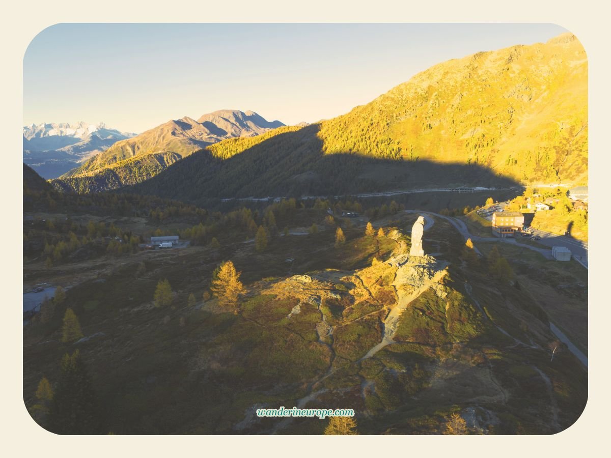 The famous landmark of Simplon Pass, Brig, Switzerland