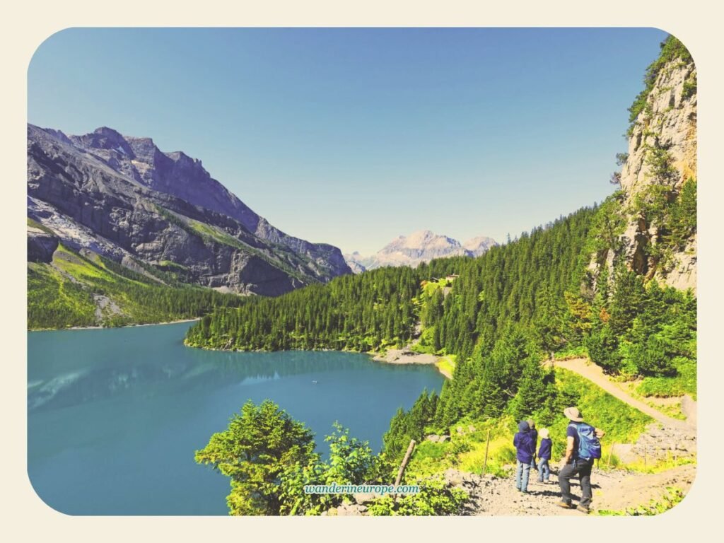 The hiking trail around Oeschinensee, Kandersteg, Switzerland