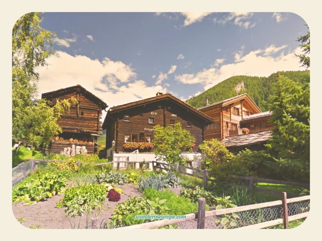 The oldest chalet in Zermatt from 1607, Zermatt, Switzerland