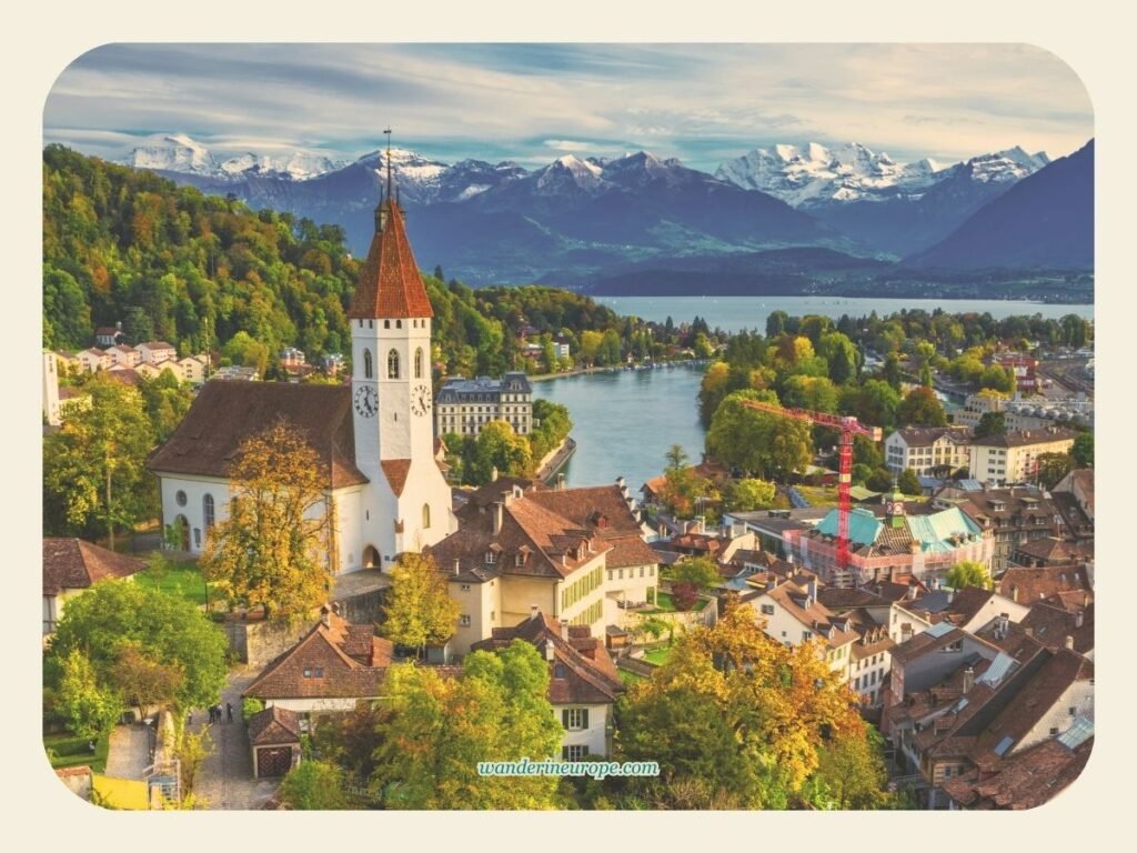 Thun, the second nearest city to the Swiss Alps, Switzerland