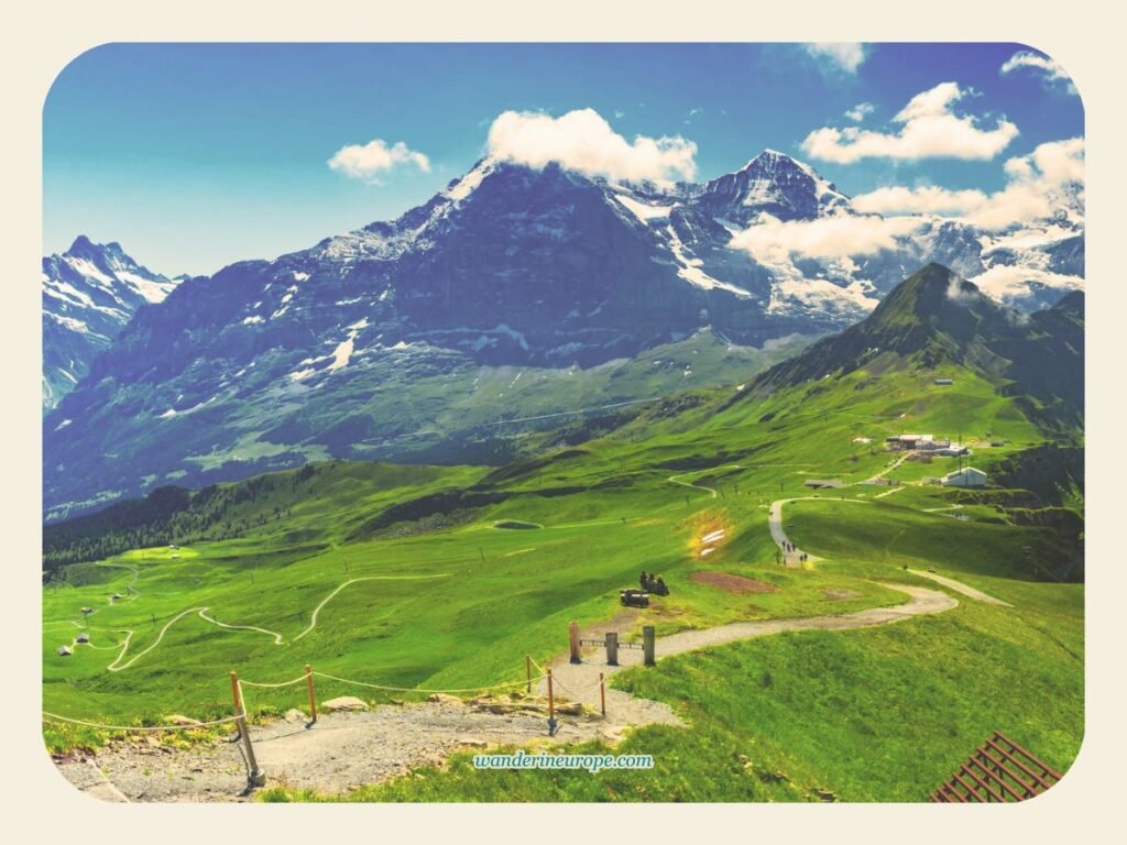 View of Eiger from Mannlichen, a destination of this Interlaken itinerary, Switzerland