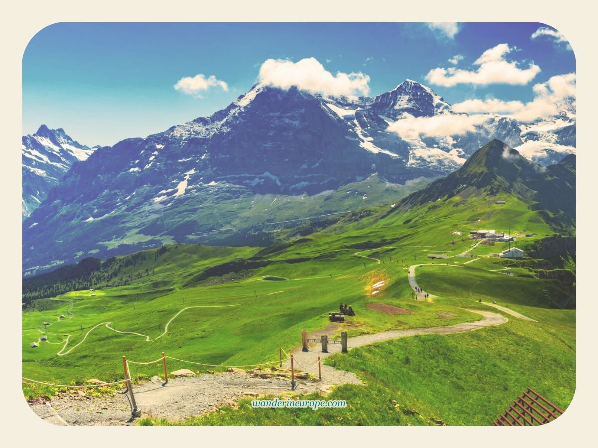 Epic Jungfrau Region 7-Day Itinerary Based in Interlaken 6 View of Eiger from Mannlichen, a destination of this Interlaken itinerary, Switzerland