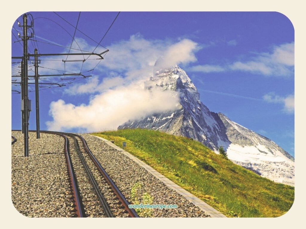 View of Matterhorn from Gornergrat Train near Zermatt, Switzerland