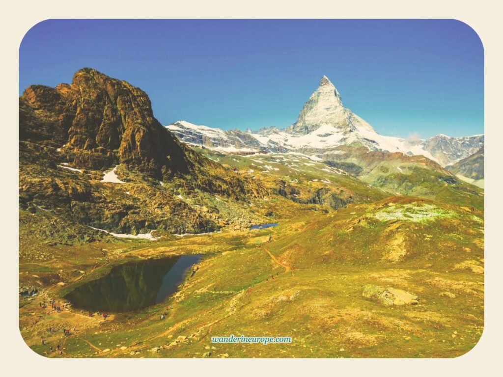 View of Riffelsee and Matterhorn, Zermatt, Switzerland