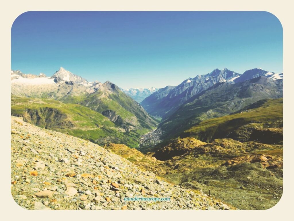 View of Zermatt near Schwarzsee, Zermatt, Switzerland