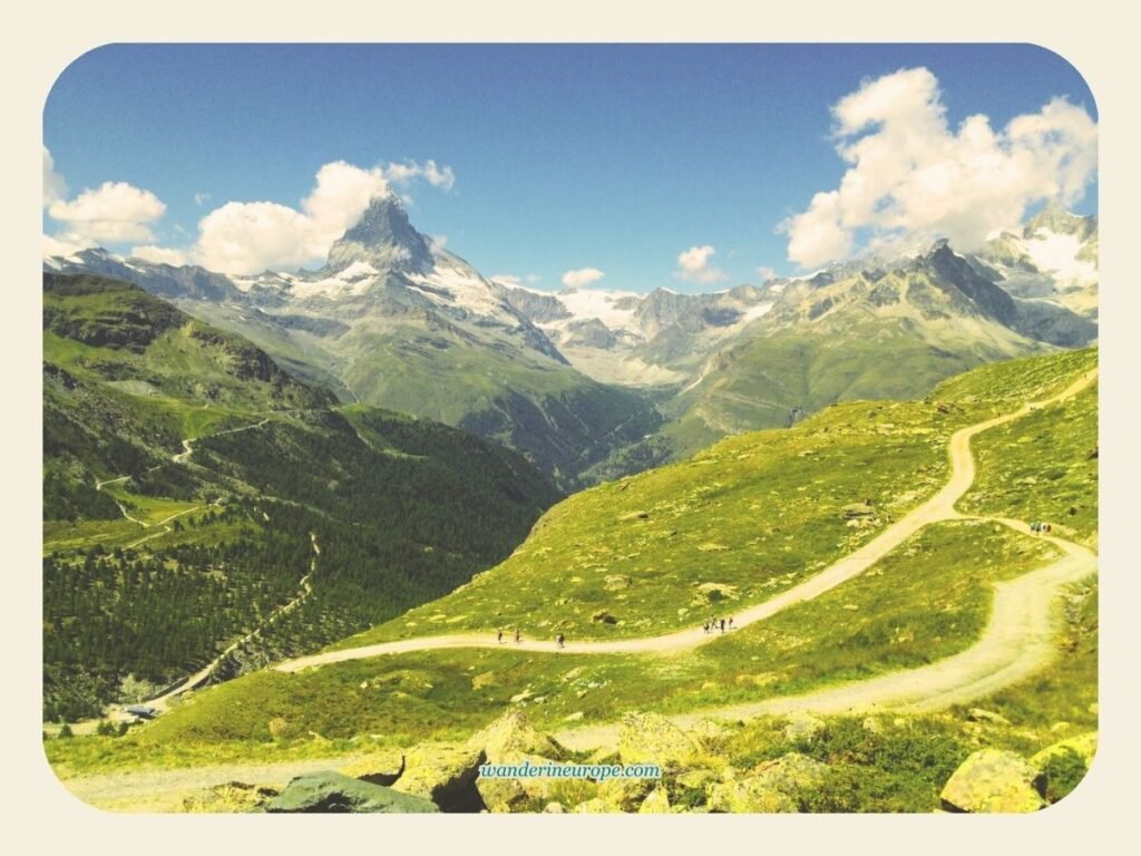 View of the Matterhorn from Sunnegga, Zermatt, Switzerland