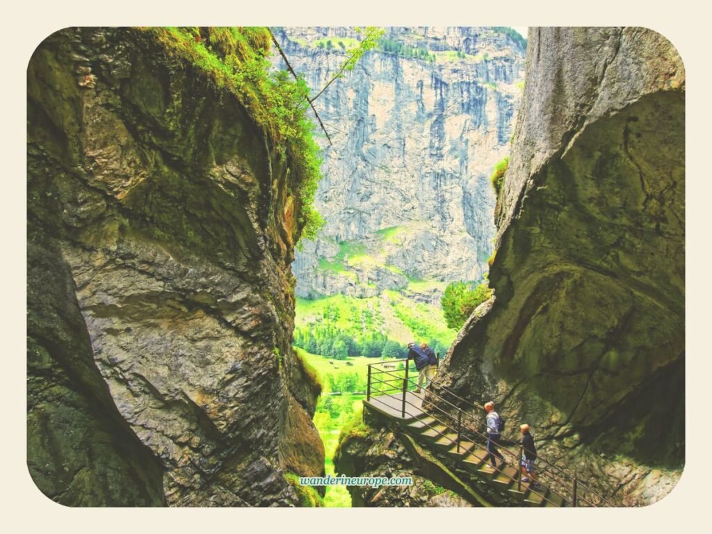 Viewpoints in Trummelbachfalls, a destination of this Interlaken itinerary, Switzerland