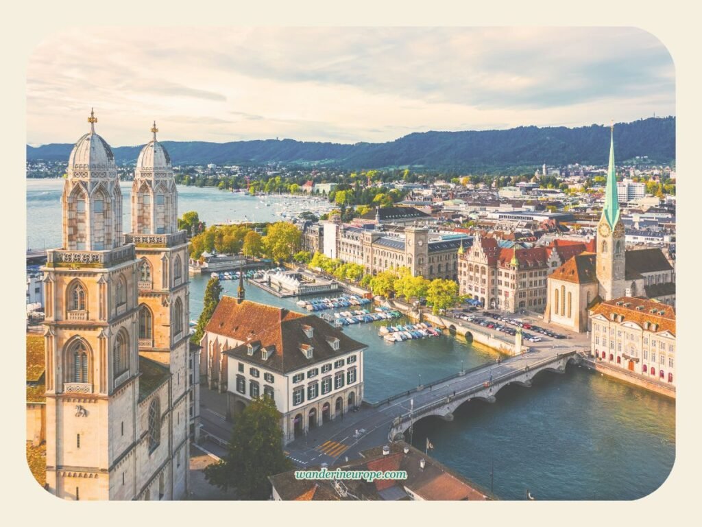 Zurich, the 8th nearest city to the Swiss Alps, Switzerland